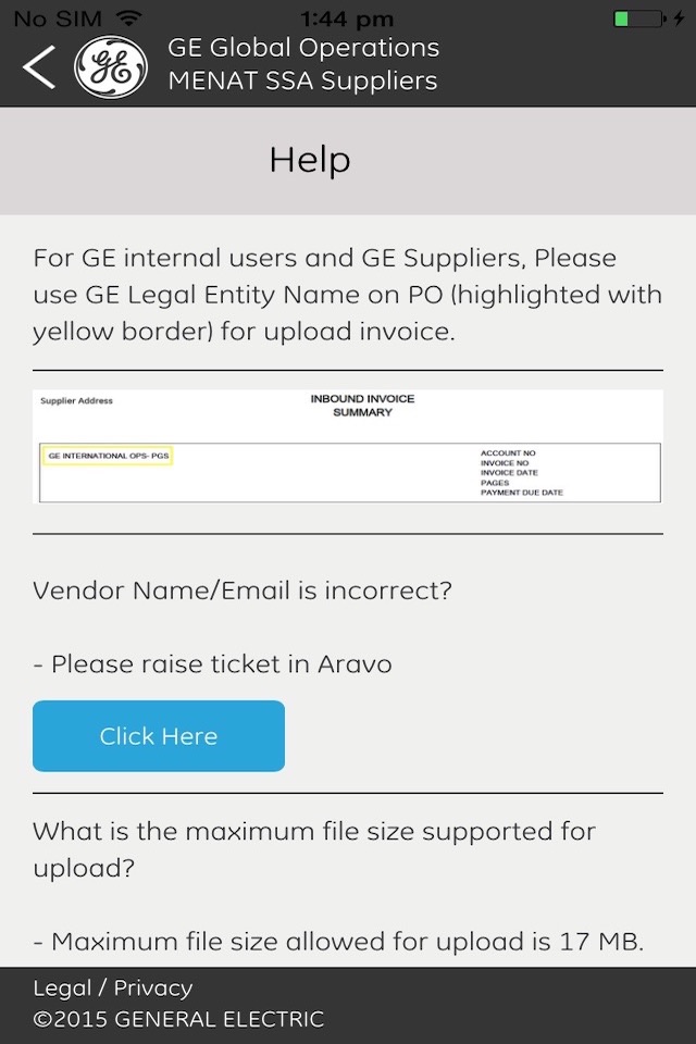 GE Supplier App screenshot 2