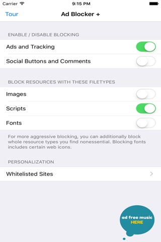 AdBlocker for Safari Mobile screenshot 3