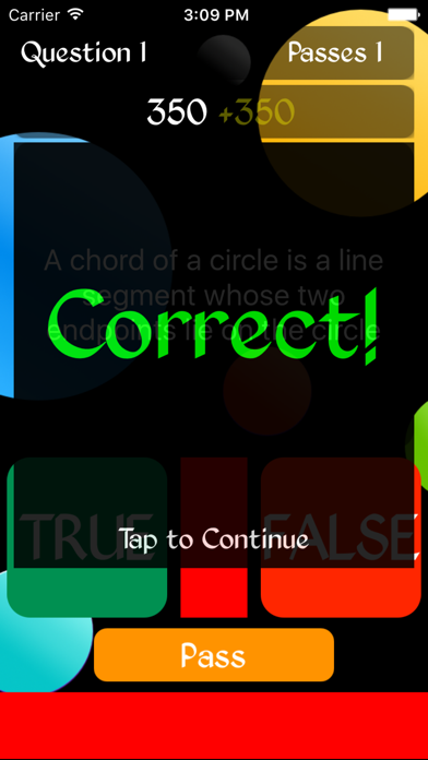 How to cancel & delete True or False - Circles from iphone & ipad 3