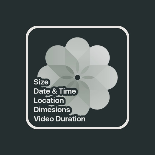 Photo-Info  | خصائص الصور  (Size - Dimensions - Video Duration - Capturing Date and Location) icon