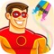 Superheroes coloring pages – pic painting for kids