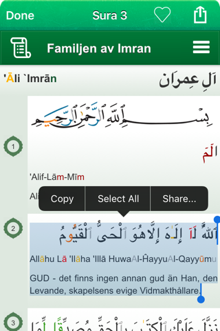 Quran Audio in Arabic, Swedish screenshot 4