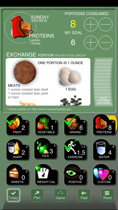 How to cancel & delete Checkoff Portions Diet Tracker - Visual Group Exchanges from iphone & ipad 4