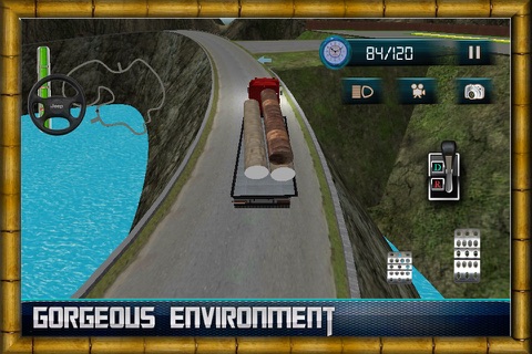 Truck Driver Simulator 2016 - Log cargo transporter truck 4x4 offroad parking game screenshot 2