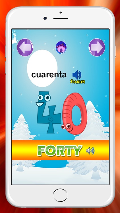 Learn English to Spanish Number 1 to 100 Free : Education for Preschool screenshot-3