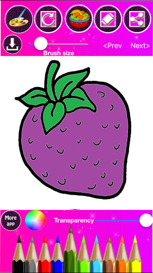 Fruit & Vegetables Coloring Drawing book For Toddler & Presc(圖2)-速報App