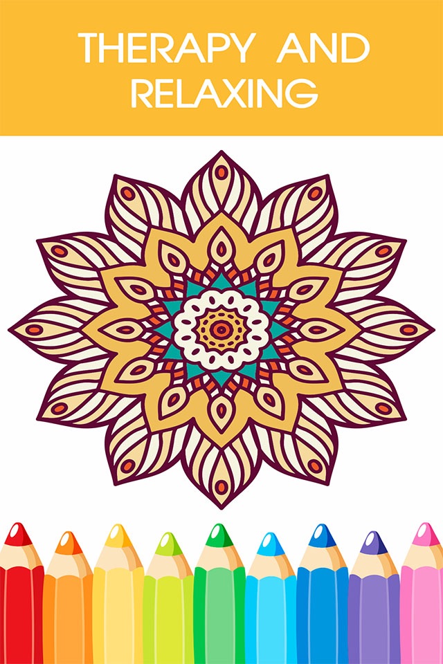 Mandala Coloring Book - Adult Colors Therapy Free Stress Relieving Pages Free screenshot 2