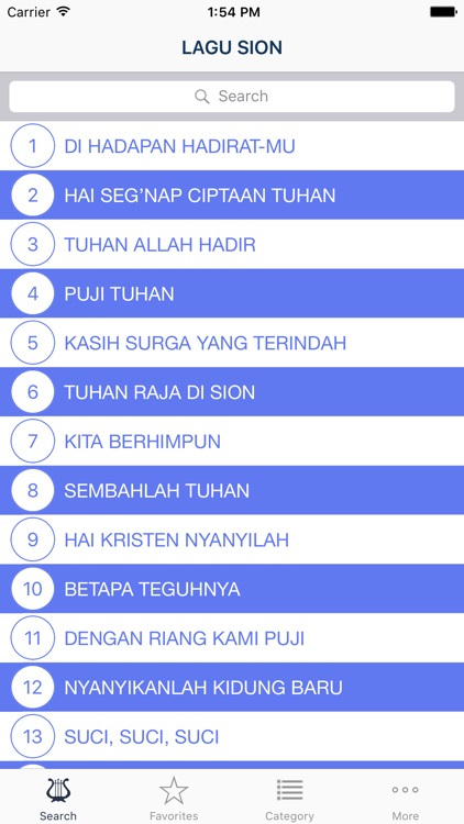 Lagu Sion untuk iOs