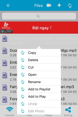 Free Music Player - Transfer and Play your Music from PC to Mobile screenshot 2