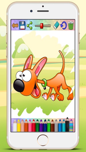 Coloring pages book paint dogs puppies - educational games c(圖2)-速報App