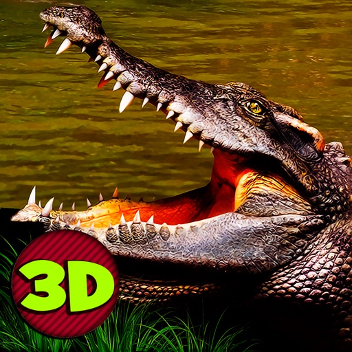 Wild Crocodile Survival Simulator 3D icon