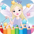 Fairy Princess Drawing Coloring Book - Cute Caricature Art Ideas pages for kids