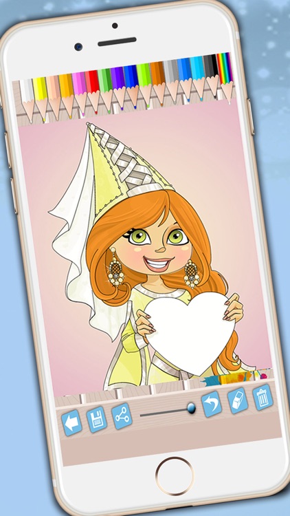 Princesses coloring book - Coloring pages fairy tale princesses for girls screenshot-3