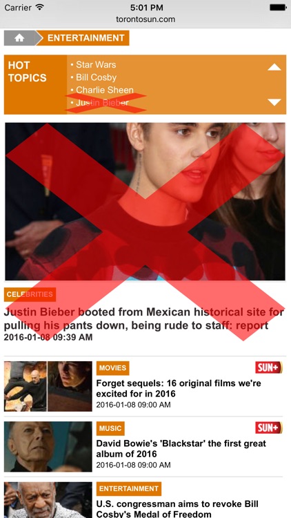 JB Blocker - Block Bieber content