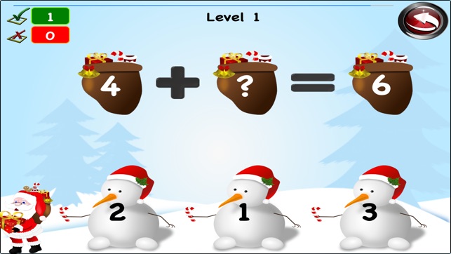 Xmas Math Santa Claus for kids(圖2)-速報App