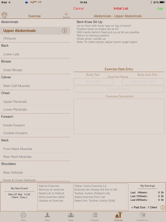 Personal Trainer - myPT assistant for iPad screenshot-4