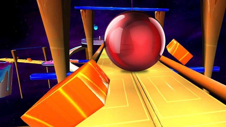 Crazy Rolling Ball. Red Bouncing Pop Ball In Sky Adventure