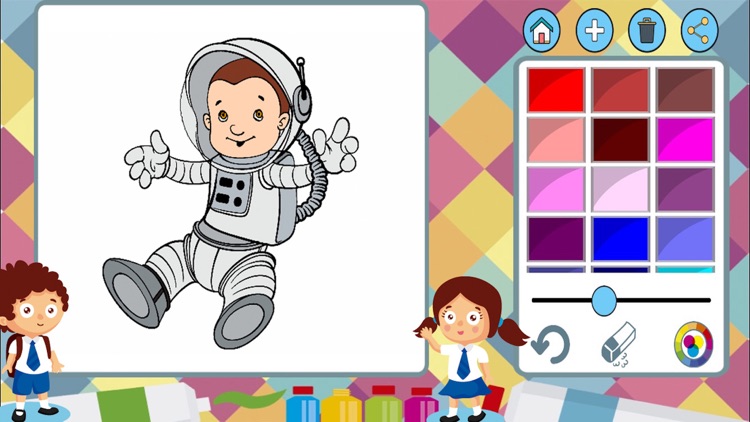 Aliens to paint - coloring book to draw space
