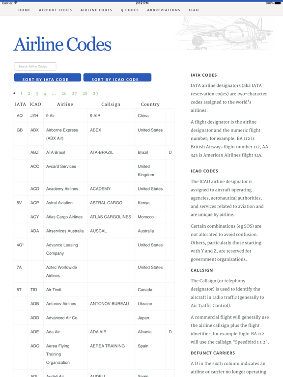 Airport Airline Codes Databaseのおすすめ画像3