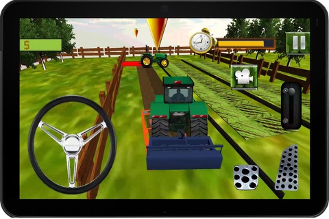 Real Corn Farming Tractor trolley Simulator 3d 2016 – free crazy farmer Harvester cultivator pro driving village sim screenshot 2