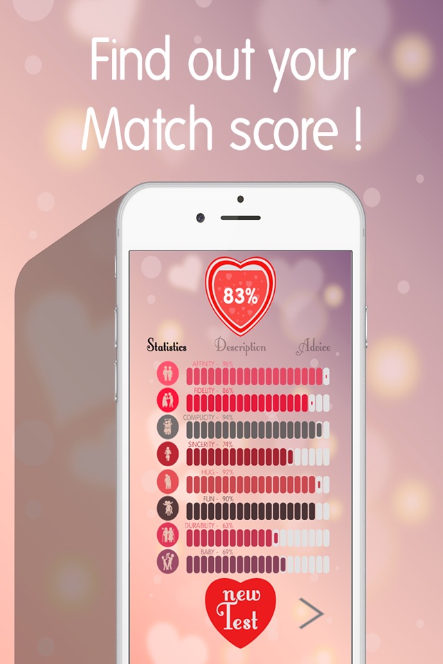 Love test to find your partner - Hearth tester calculator app screenshot 2