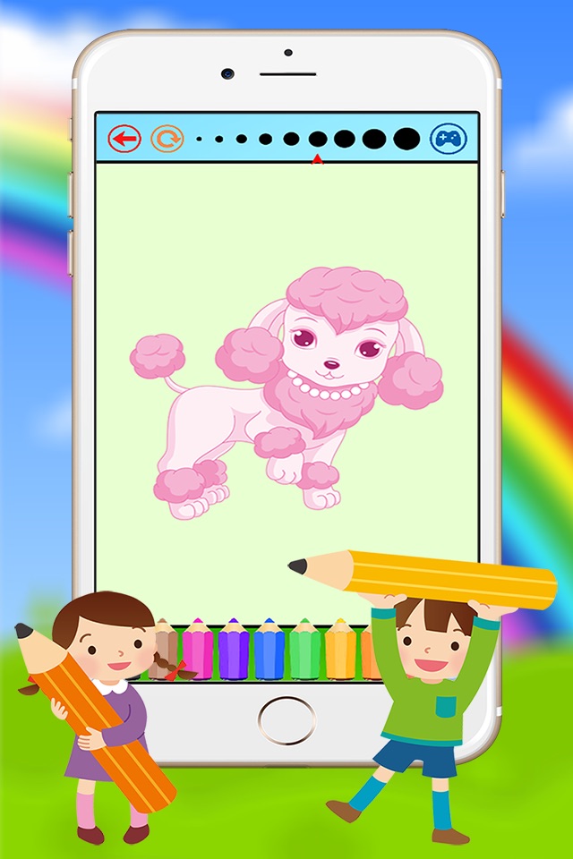 Dog & Cat Coloring Book - Animal Drawing for Kids Free Game screenshot 4