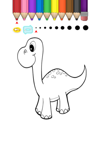Kids Coloring Book - Cute Cartoon Dinosaur 3 screenshot 3