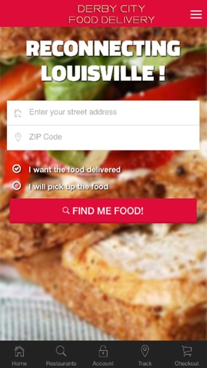 Derby City Food Delivery Restaurant Service On The Screenshots