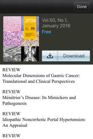 Journal of Pathology and Translational Medicine for iPhone screenshot 3
