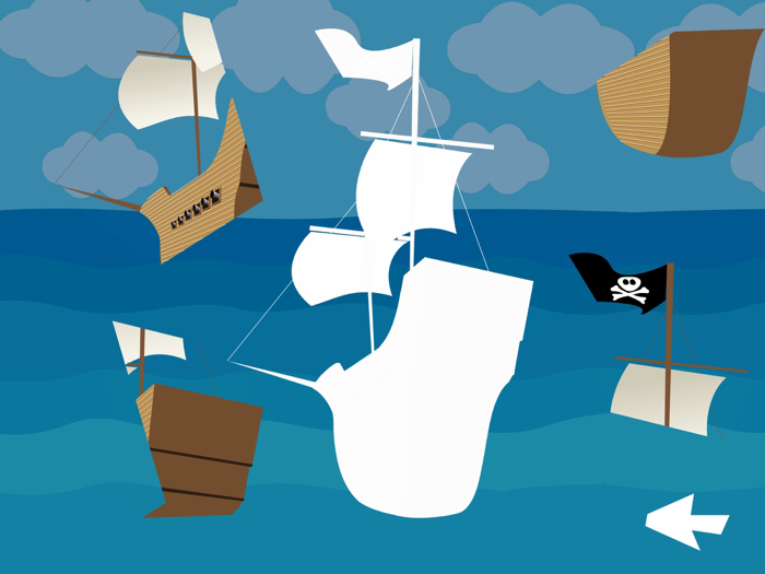 Tropical island puzzle for kids