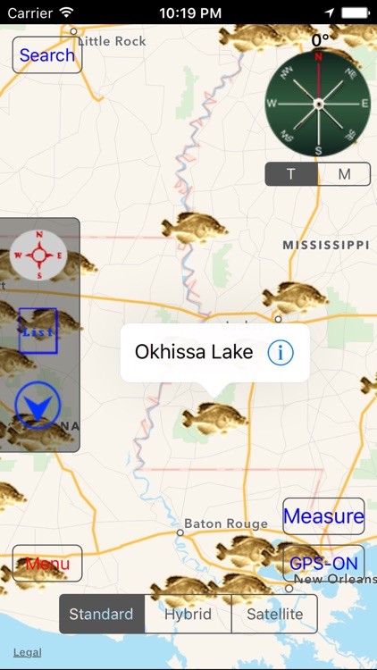 Louisiana-Mississippi: Fishing Lakes