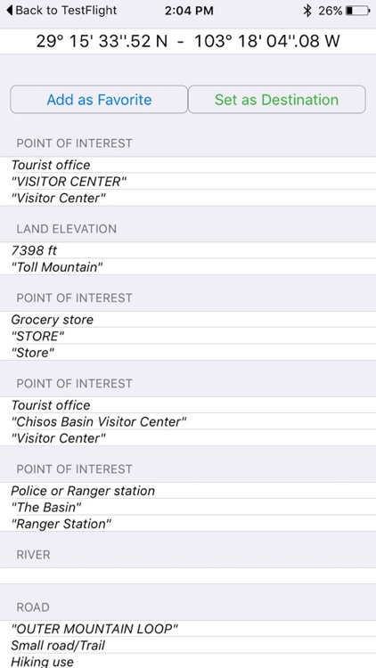 Big Bend National Park - GPS Map Navigator