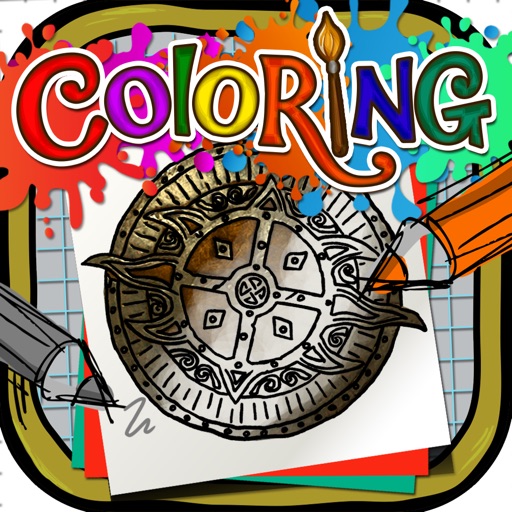 Coloring Book Weapons : Painting Pictures on Army Hands Cartoon for Pro icon