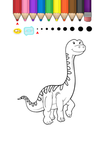 Kids Coloring Book - Cute Cartoon Dinosaur 4 screenshot 2