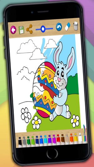 Painting Easter - coloring book eggs and rabbits(圖1)-速報App