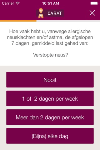 CARAT allergie en longtest screenshot 3