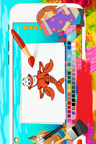 Sea Animals Coloring -  All In 1 Cute Animal Draw Book, Paint And Color Pages Games For Kids screenshot 4