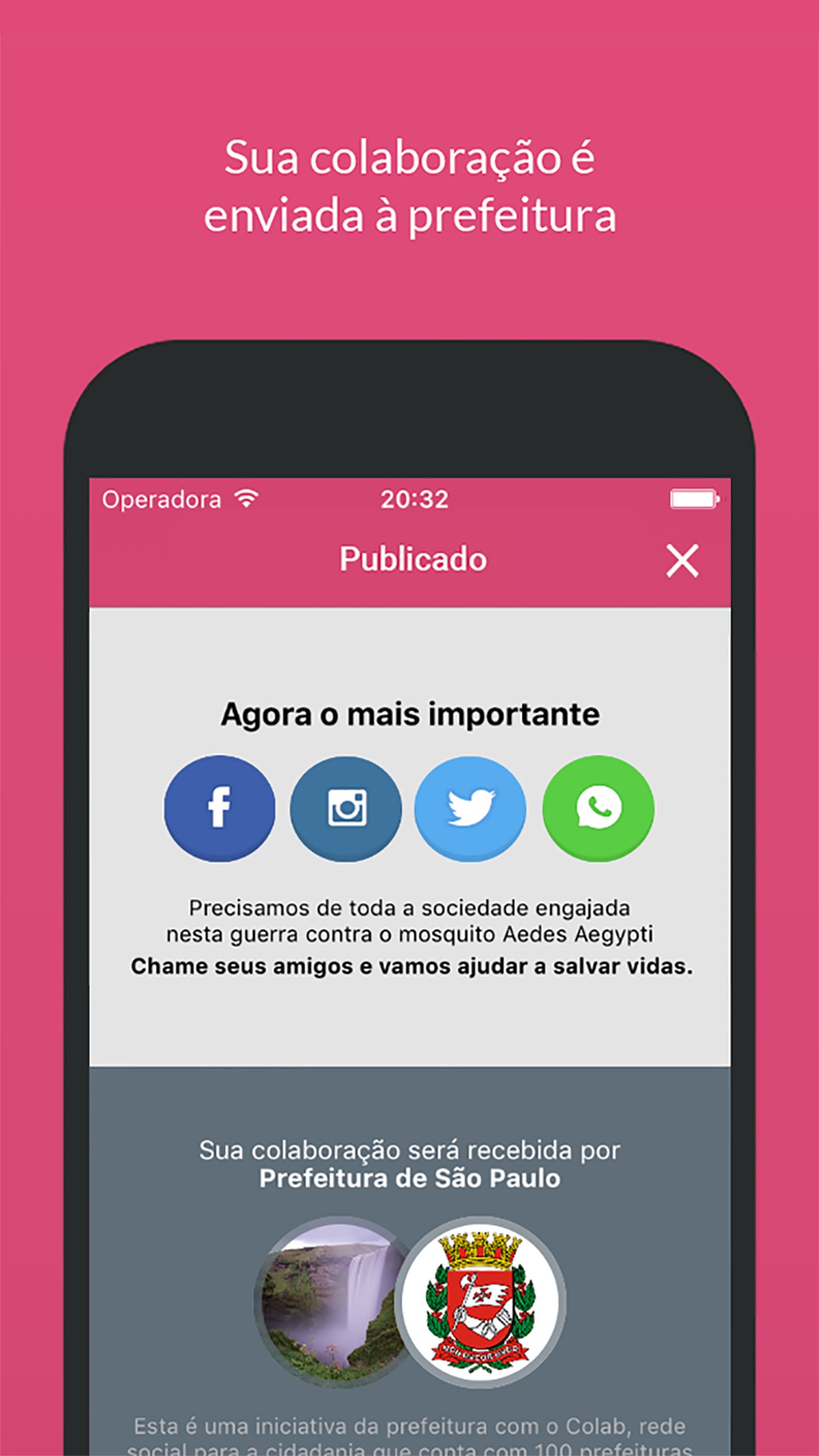 Screenshot do app Sem Dengue