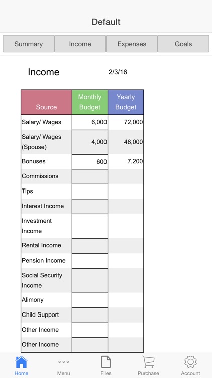 Home Budget Ledger