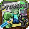 Drawing Desk Chibi Cartoon Draw and Paint Creator to Coloring Book - "Minecraft Edition"