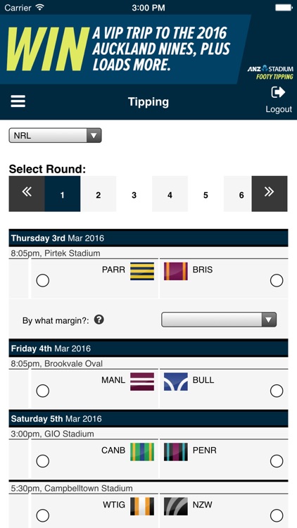 ANZ Stadium Footy Tipping