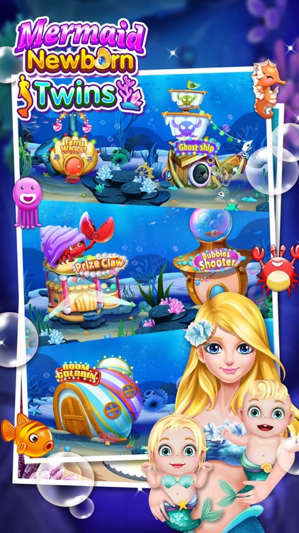 Mermaid Newborn Twins Baby Care - Free Girls Games screenshot-4