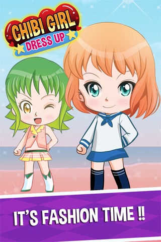 Cute anime girl creator dress-up - Chibi japanese make-up avatar characters kids Games screenshot 3