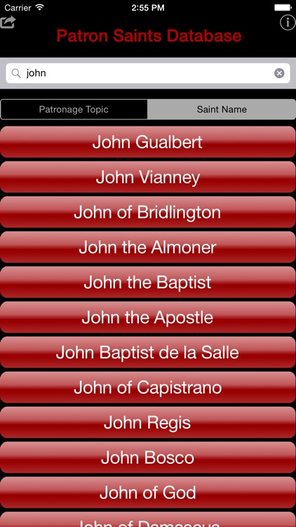 Patron Saints Database