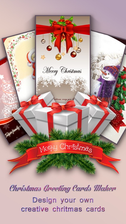 Christmas Greeting Cards Maker - Mail Thank You & Send Wishes with Greeting Frames plus Stickers