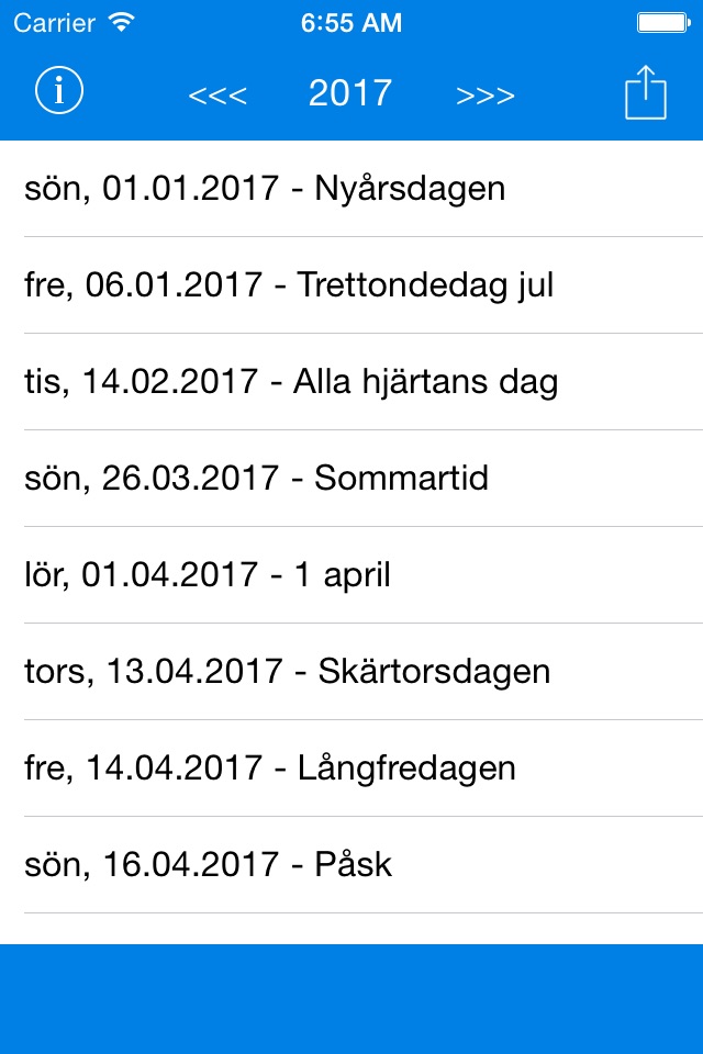 Svenska Helgdagar - Kalender 2016 i Sverige för Semester och Lov Planering screenshot 4
