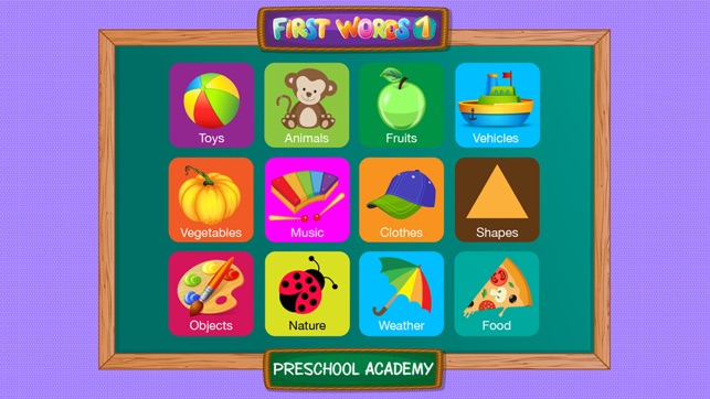 First Words 1 -  English : Preschool Academy educational mat(圖2)-速報App