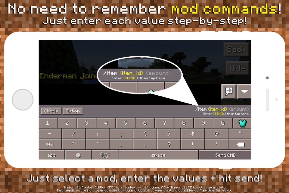 PE Mods - Custom Keyboard for Minecraft Pocket Edition screenshot 3