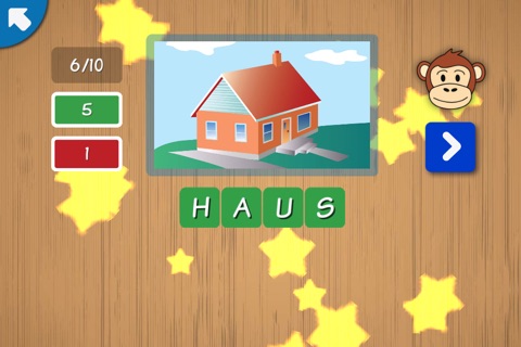 Spelling with Chimpy German - Reading and writing words screenshot 2