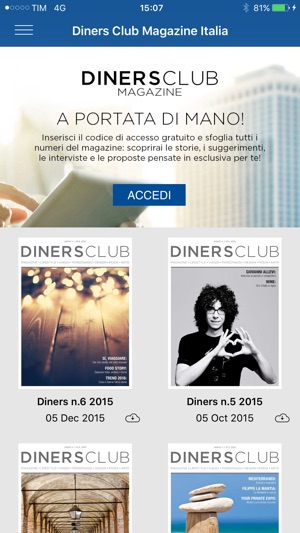 Diners Club Magazine Italia(圖1)-速報App